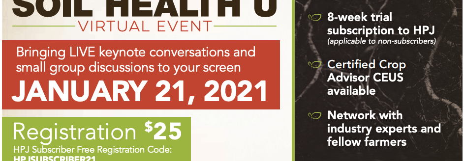 Soil Health U Virtual Event January 21, 2021