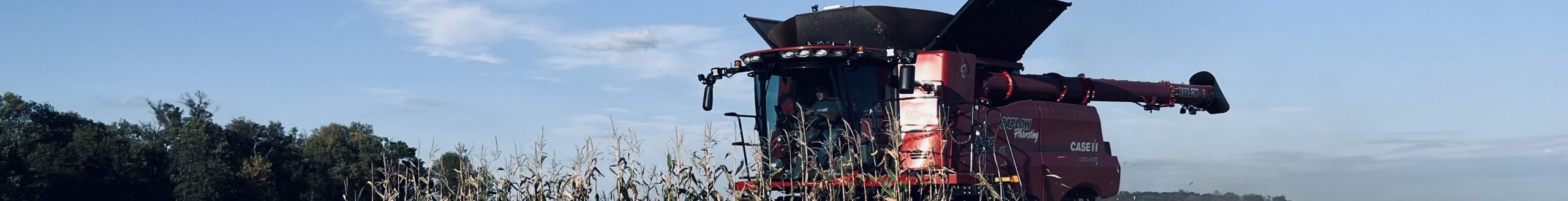 Getting close to finishing the first field of corn.