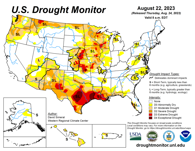 U.S. Drought Monitor Map