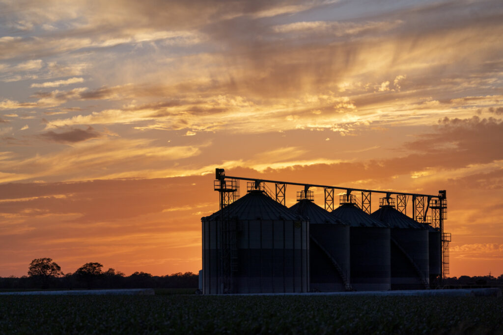 With severe weather systems becoming more constant across the country, a team of multistate agricultural researchers found in a new study that grain bins need to be carefully scrutinized for structural safety, soundness and engineering integrity. (Texas A&M AgriLife photo.)