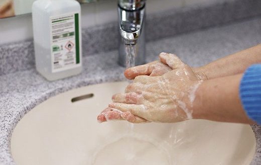 Washing hands is the No. 1 defense against foodborne illness, says Kansas State University food scientist Karen Blakeslee. (Photo courtesy of K-State.)