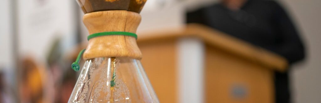 A Chemex brew method requires a coarser grind similar to a French press and use of a thicker filter for flavor extraction. (Photo by Michael Miller, Texas A&M AgriLife.)