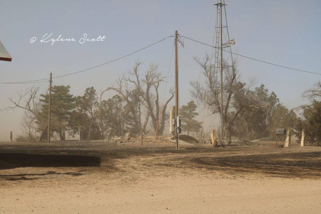 All that remains of the farm house at the Scott farm in northern Clark County March 7. A wildfire devestated the farmstead March 6. (Journal photo by Kylene Scott.)