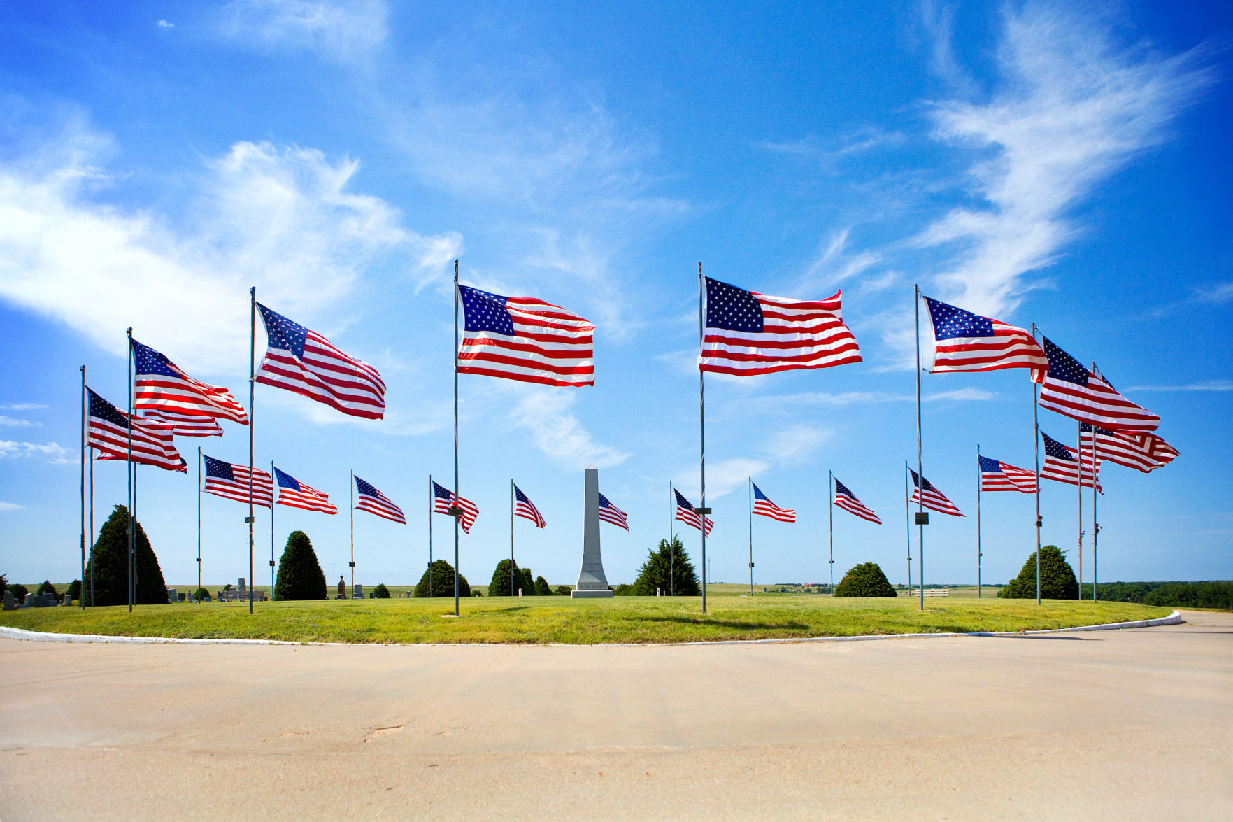 U.S. flags (Photo: Michelle Ross - Meade, Kansas.)