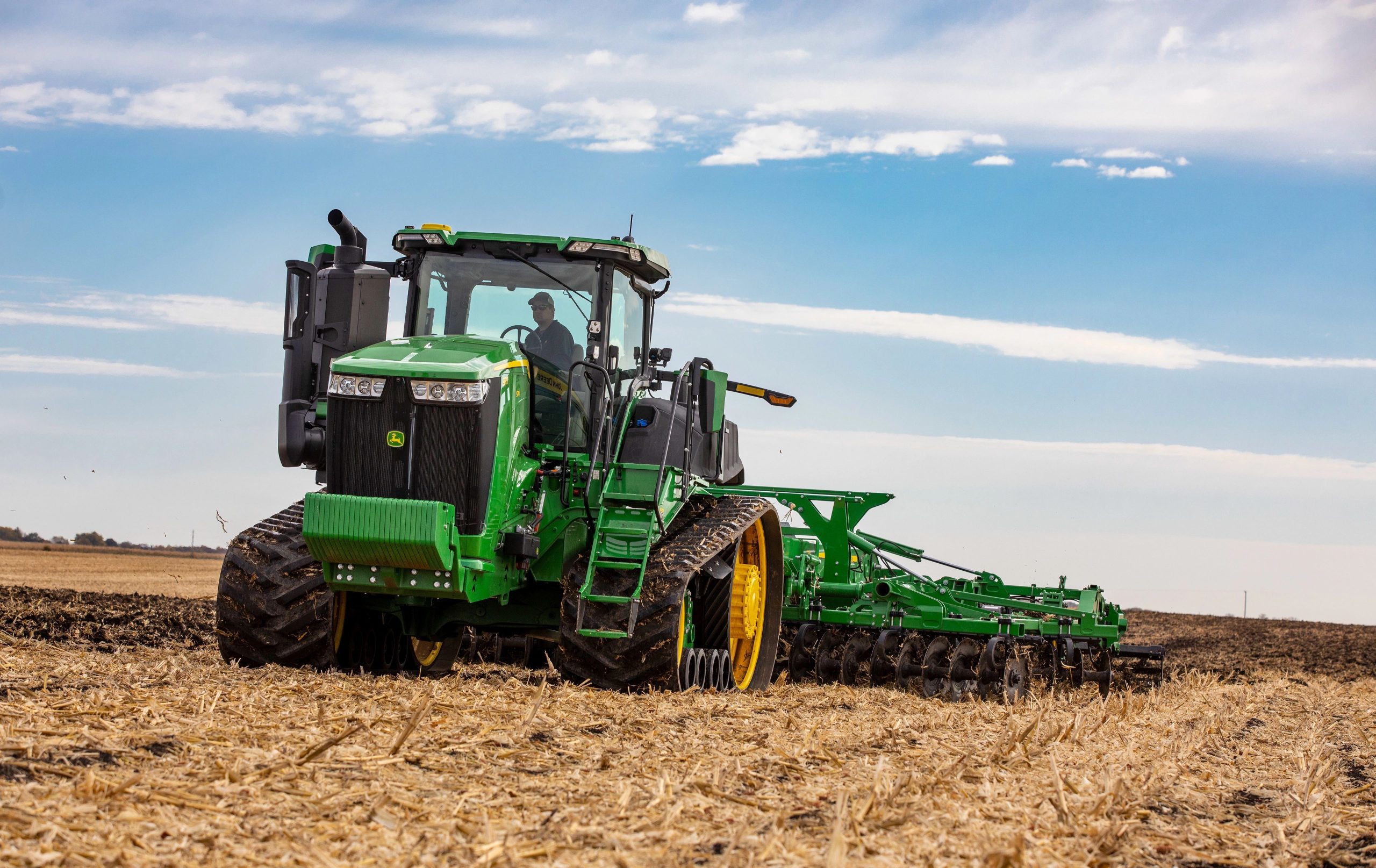 John Deere has added 20 horsepower for all 9RT two-track tractors. (Courtesy photo.)