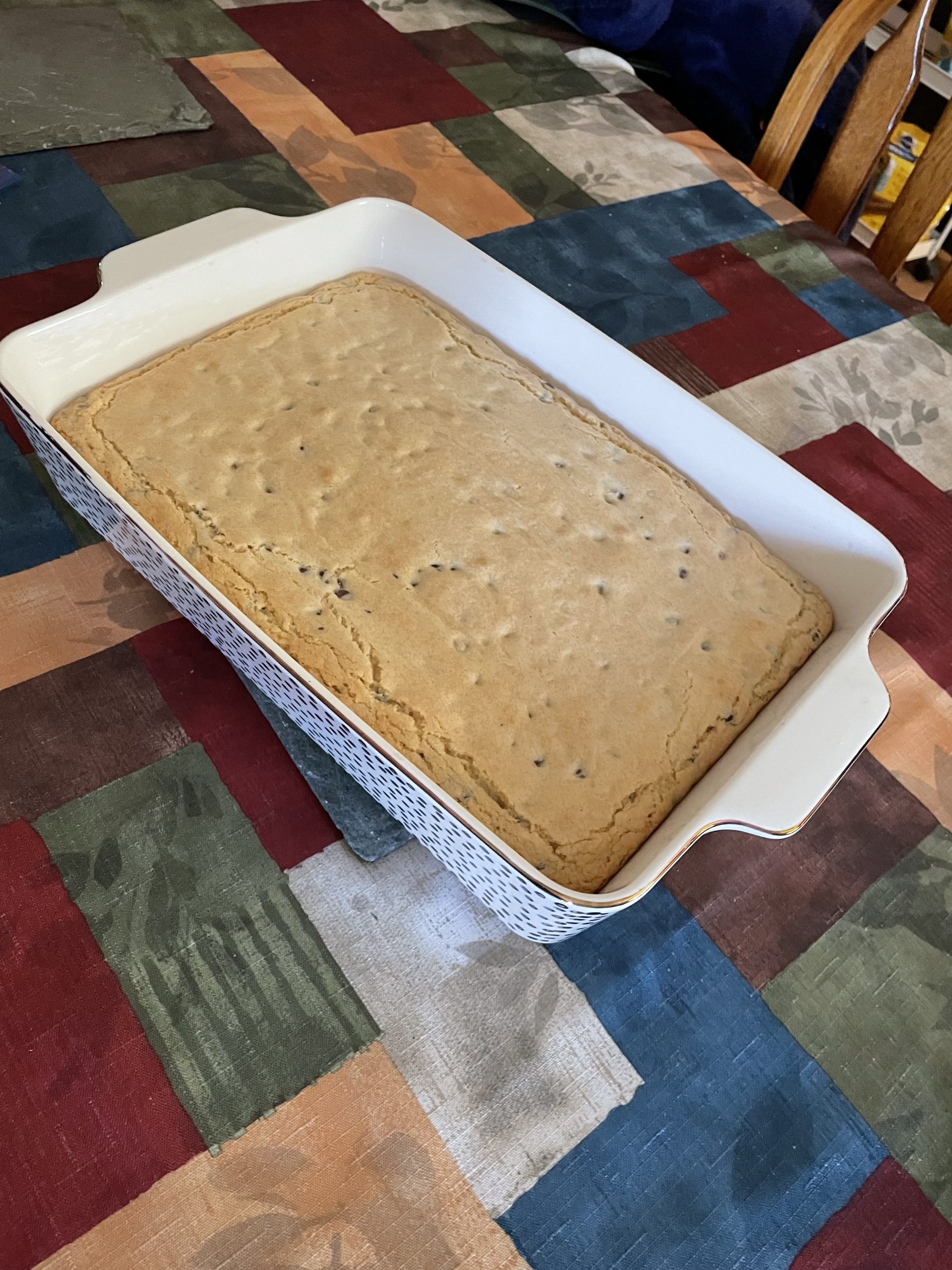 Chocolate Chip Cookie Bars. Recipe from Laura Haffner.