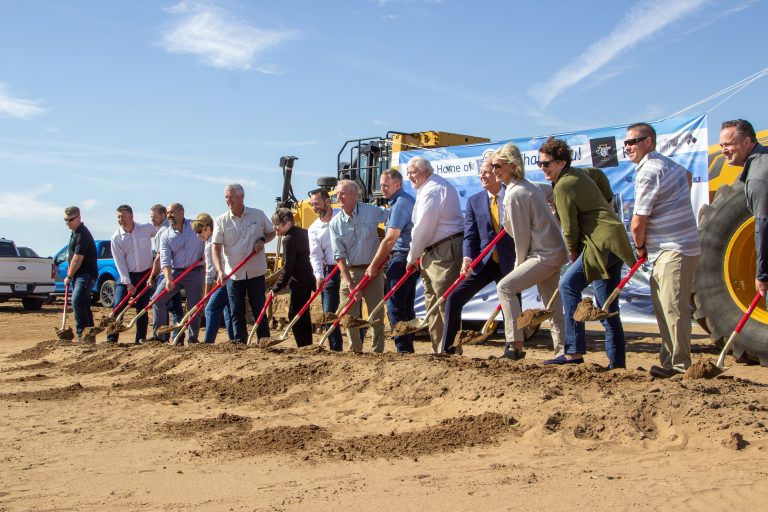 Groundbreaking ceremony for the Hilmar Cheese plant in Dodge City, Kansas. (Journal photo by Kylene Scott.)