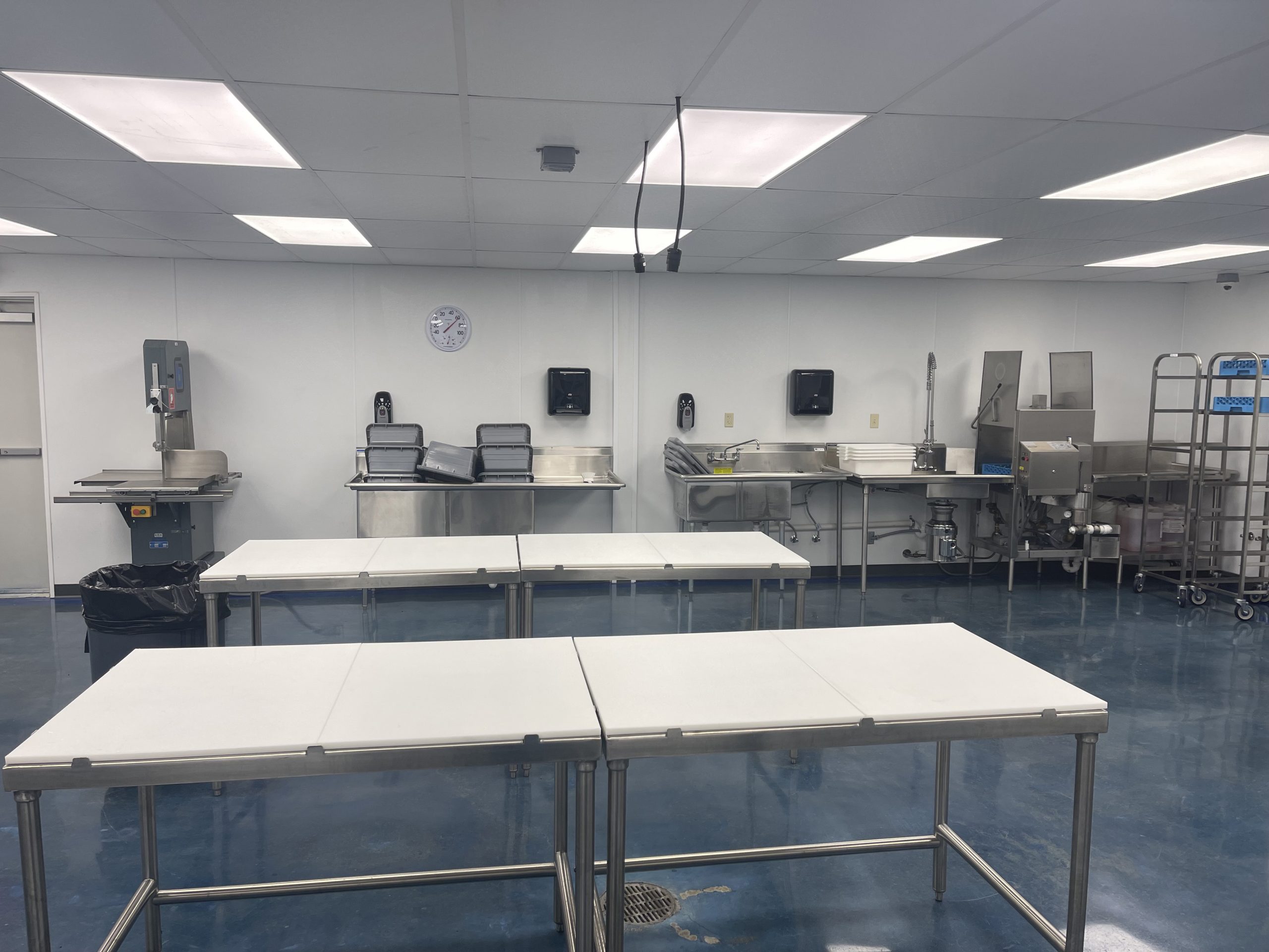 The Hartshorne FFA chapter's new meat processign facility includes features such as a walk-in freezer/cooler, industrial dishwasher, meat grinder, a bandsaw to cut bone-in product, vacuum sealers, tenderizers, patty makers, dehydrators, meat stuffers and mixers. (Courtesy photo.)