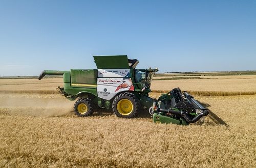 Farm Rescue combine ready for action. (Courtesy photo.)