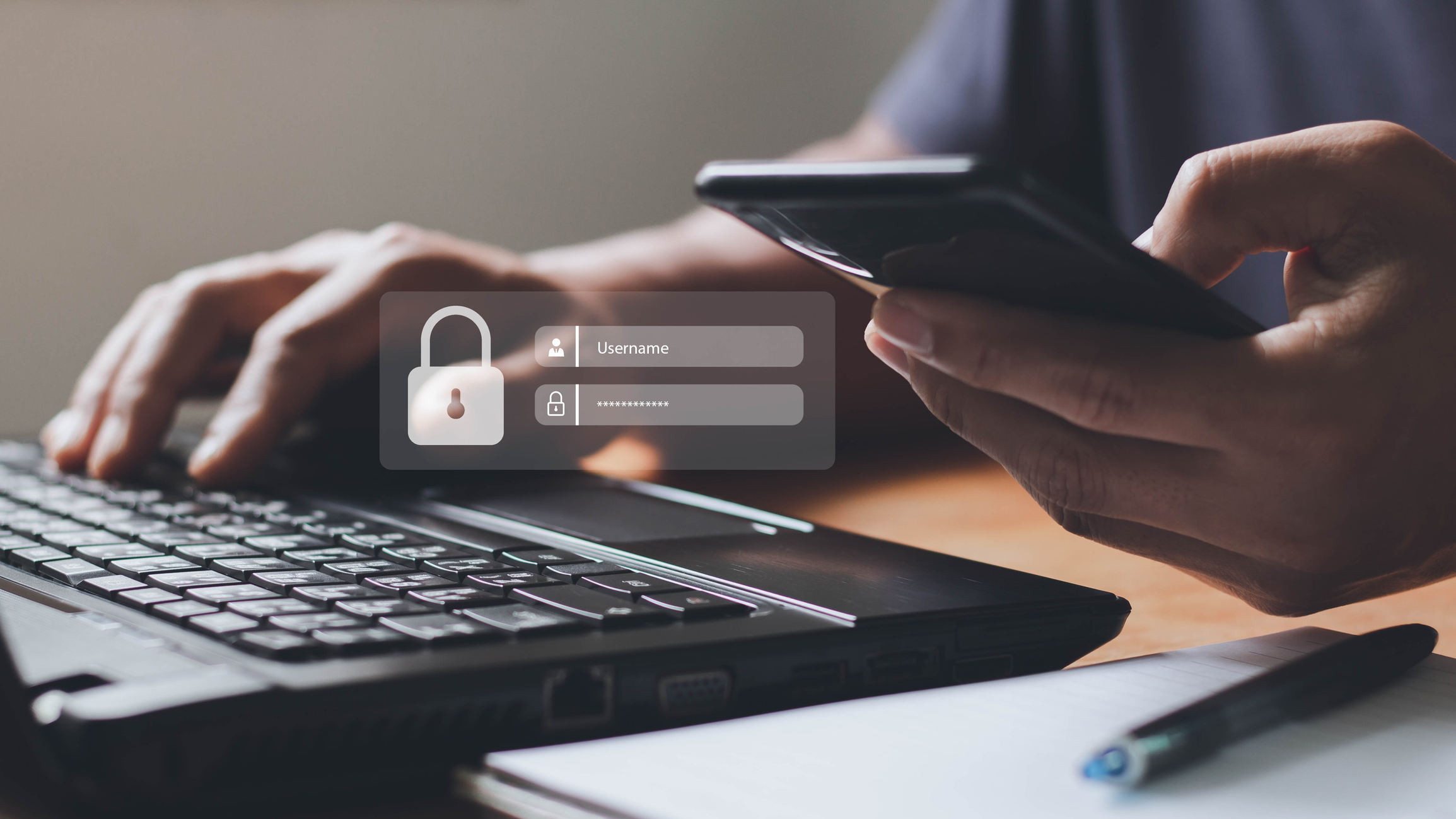 Multi-Factor Authentication, User, Login, Cybersecurity privacy protect data. internet network security technology. Encrypted data. Personal online privacy. (Credit: iStock - tsingha25)