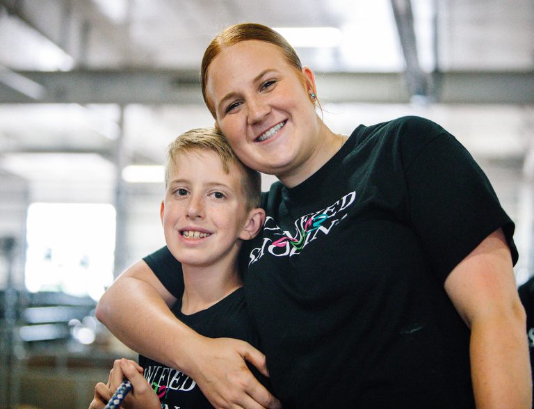 The excitement shown by Josh Layman (left) gave Allison Walbrecht needed encouragement when she was starting the Unified Showing 4-H Club. “Youth getting agricultural experience and the skills that 4-H teaches them — there's no limit on how valuable that is,” Walbrecht said. (Delynn Day/3D Imaging)