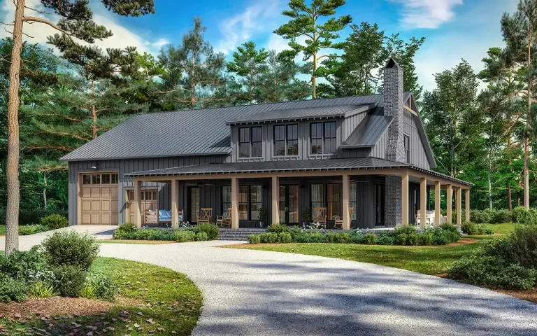 House plan fancy barndominium