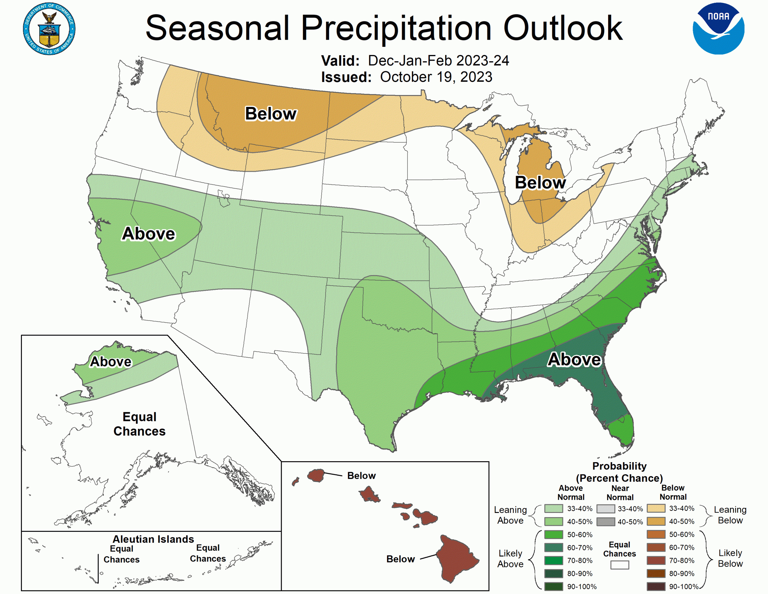 Winter precipitation map forecast. (Courtesy of NOAA.)