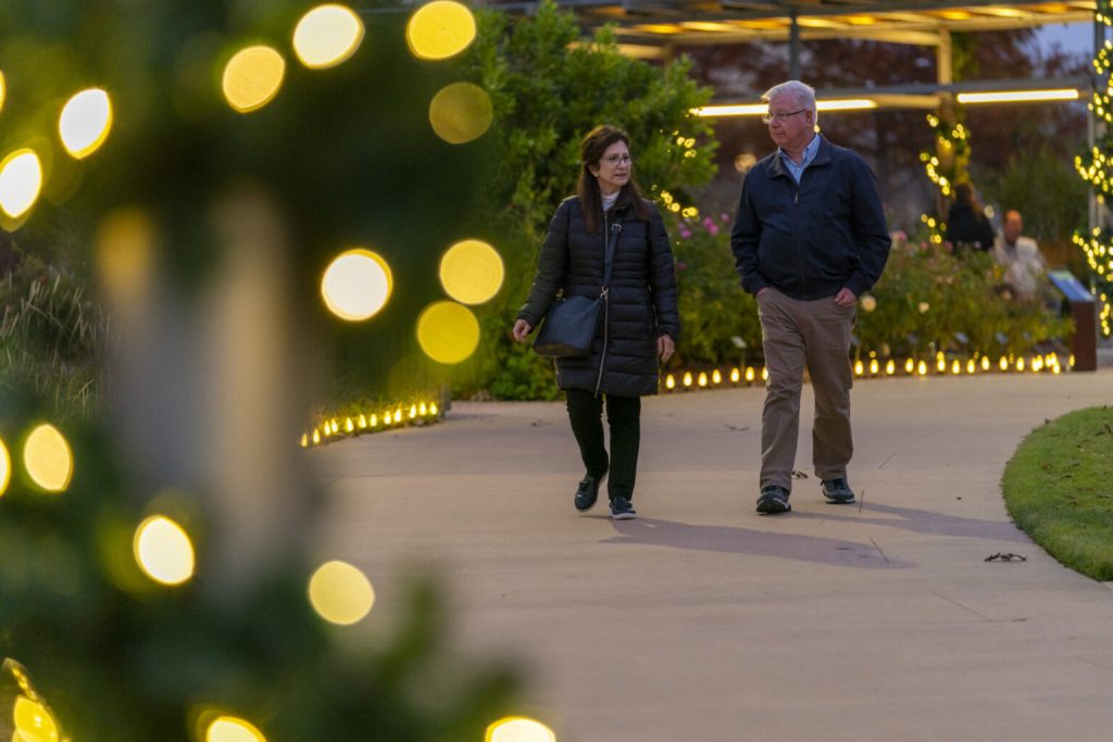 Taking a stroll is a good way to get some ‘me’ time and help lower the stress that often accompanies the holiday season. (Texas A&M AgriLife photo by Michael Miller)