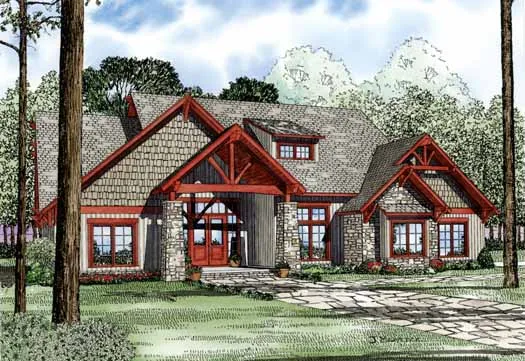 4 Bedroom , 3 Bath Mountain Or Rustic House Plan #12-1126 from MonsterHousePlans.com.