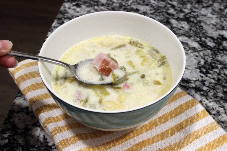 Ham Green Bean Dumpling soup
