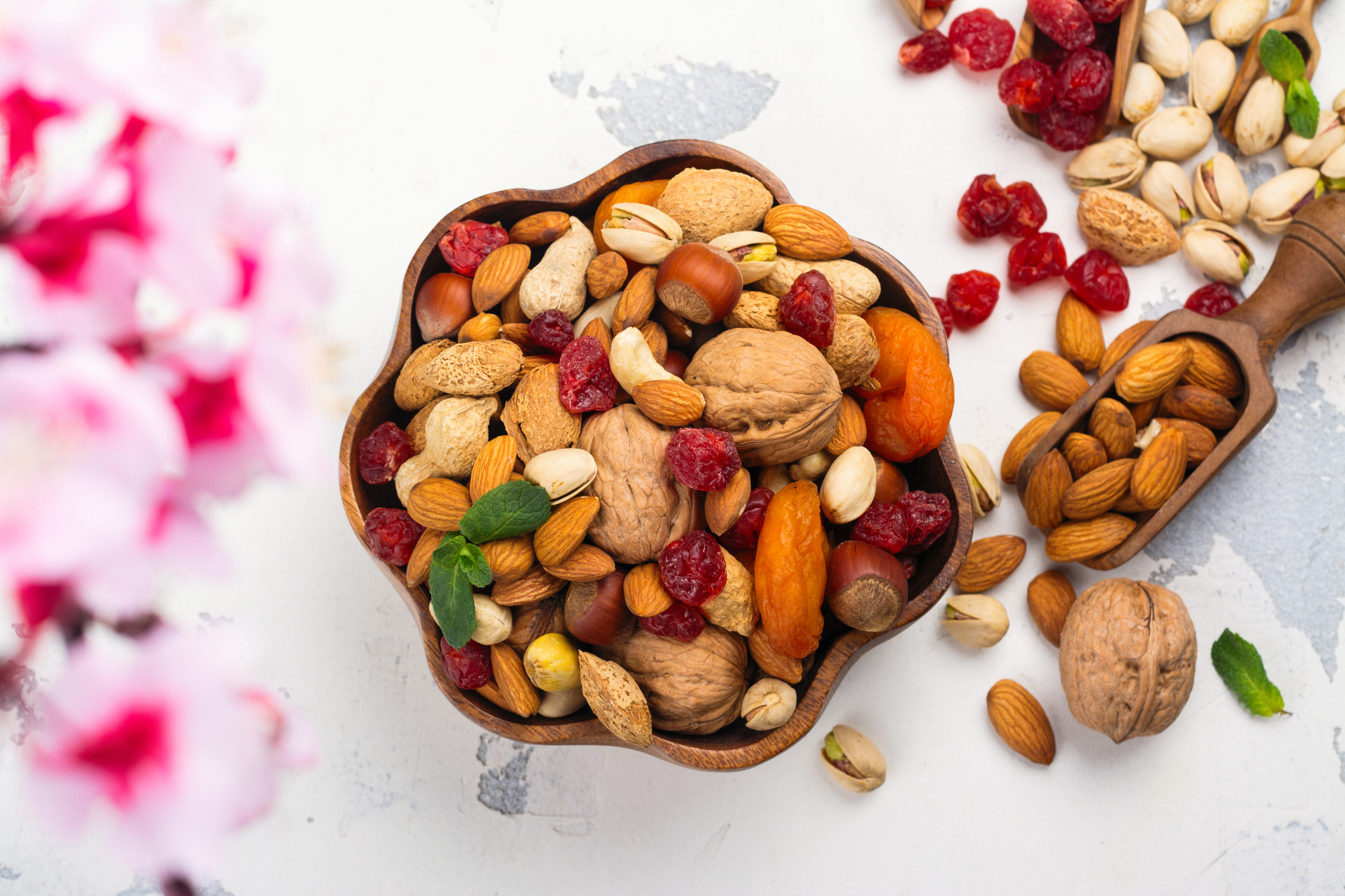 Assortment of dry fruits and nuts. (Photo: iStock - happy_lark)