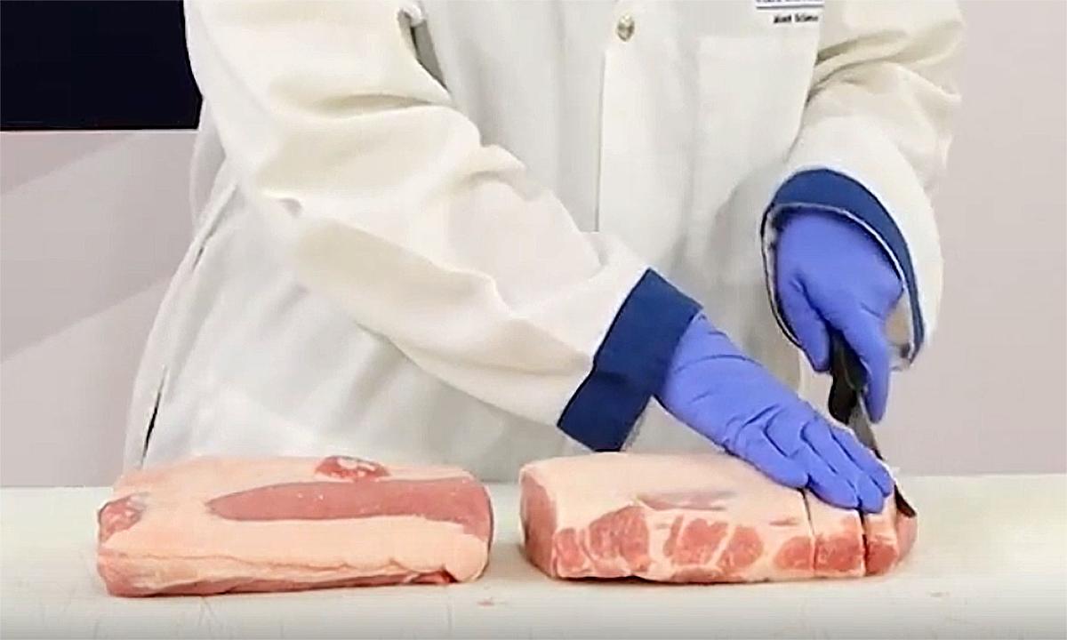 Cutting pork loin (Photo: SDSU Extension)