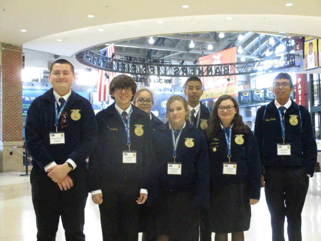 Manzanola FFA members attend a session at the National FFA convention in 2016. (Courtesy photo.)