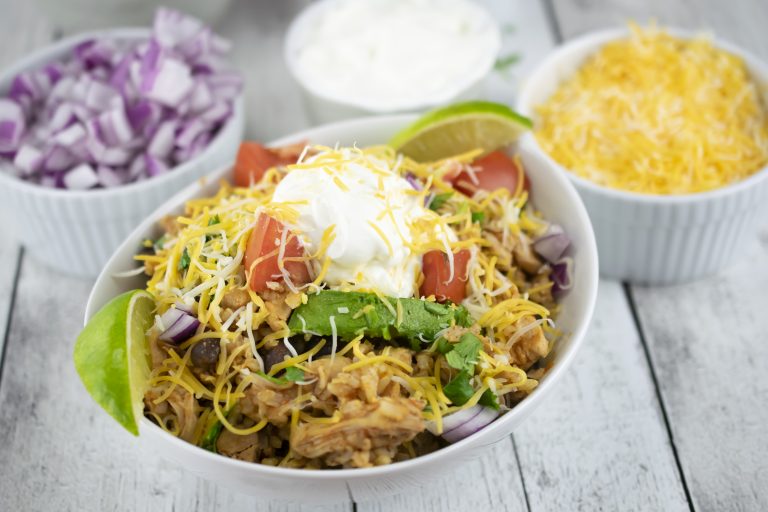 Slow cooker burrito bowls can be a weeknight meal solution.