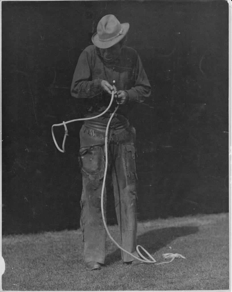 Will Rogers roping. (Photo courtesy Will Rogers Memorial Museum.)