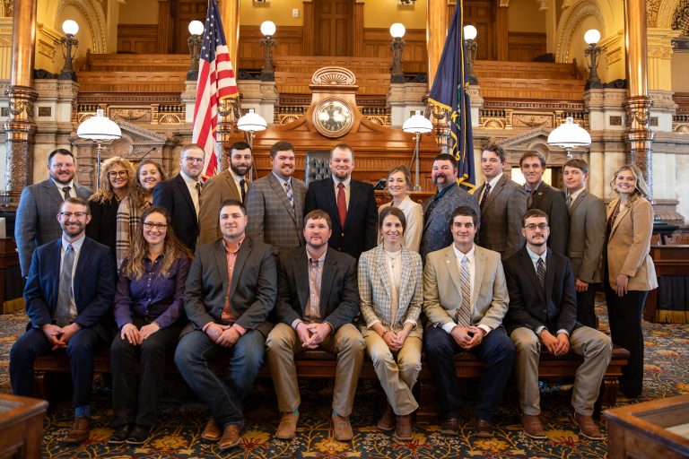 Pictured are (back row, from left) Coulter Croft, Copeland; Ashlynn Remington, Meade; Michaela Bethard, Kismet; Ryan Koons, Buffalo, Oklahoma; Grady Woodard, Lyons; Drake Dieker, Westphalia; Trenton Turner, Hope; Nicole DeMars, Clay Center; James Fitzsimmons, Cunningham; Jayden Rios, Garden City; Ty Ruckert, Manhattan; Sam Gleason, Maple Hill; Kaitlin Houck, Allen; (front row) Tyler Spore, Great Bend; Jackie Neville, Andale; Grant Sardella, Cimarron; Ethan Bellar, Howard; Libby Schneider, Logan; Chisum Grund, Wallace; and Brendan Whipple, Kismet. (Courtesy photo.)