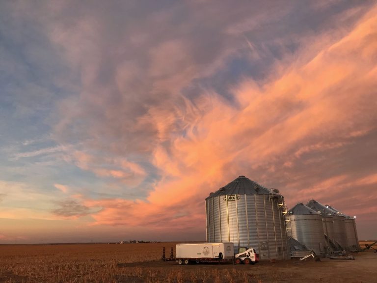 Grain bins (Photo: Rachel Regier, Ashland, KS)