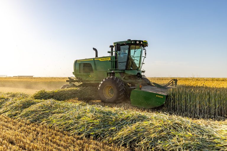 John Deere W200 windrower. (Courtesy photo.)