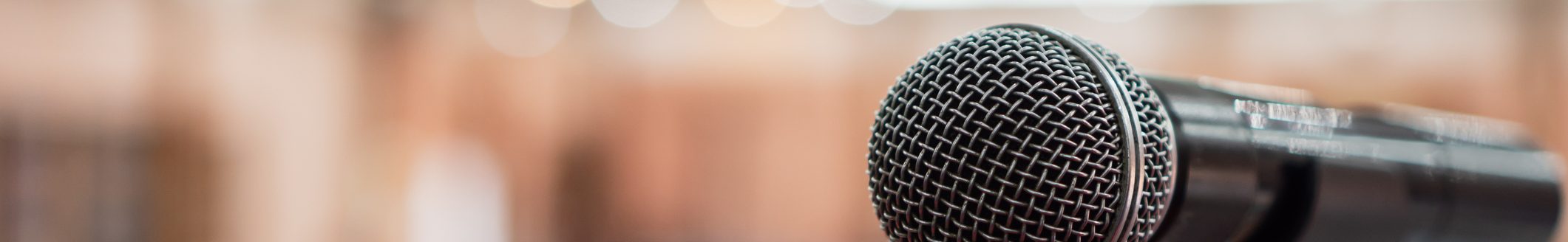 Microphones for speech or speaking in seminar. (Photo: iStock - smolaw11)