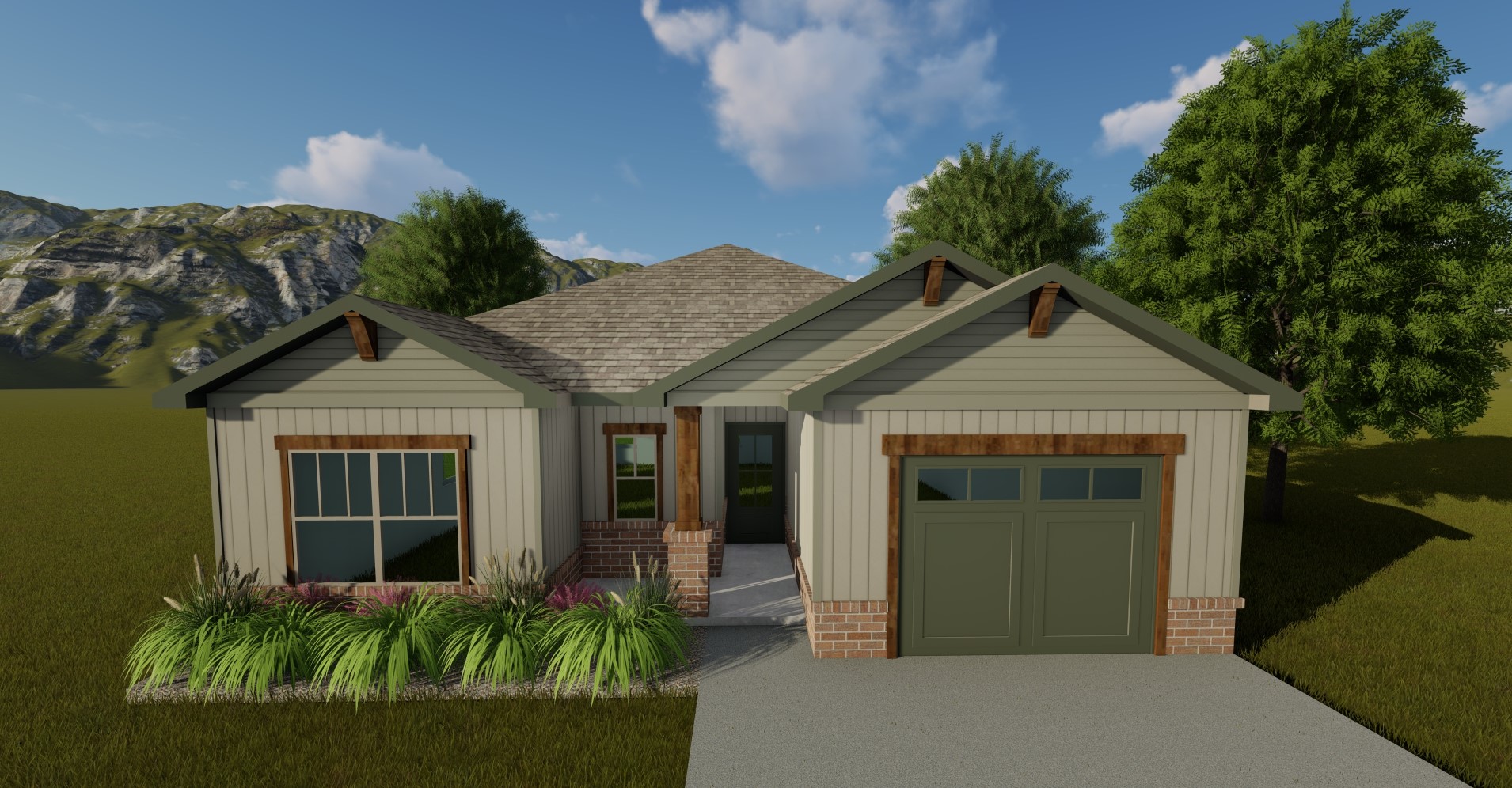 A rendering of a house planned for Fairview, Oklahoma. (Courtesy photo.)