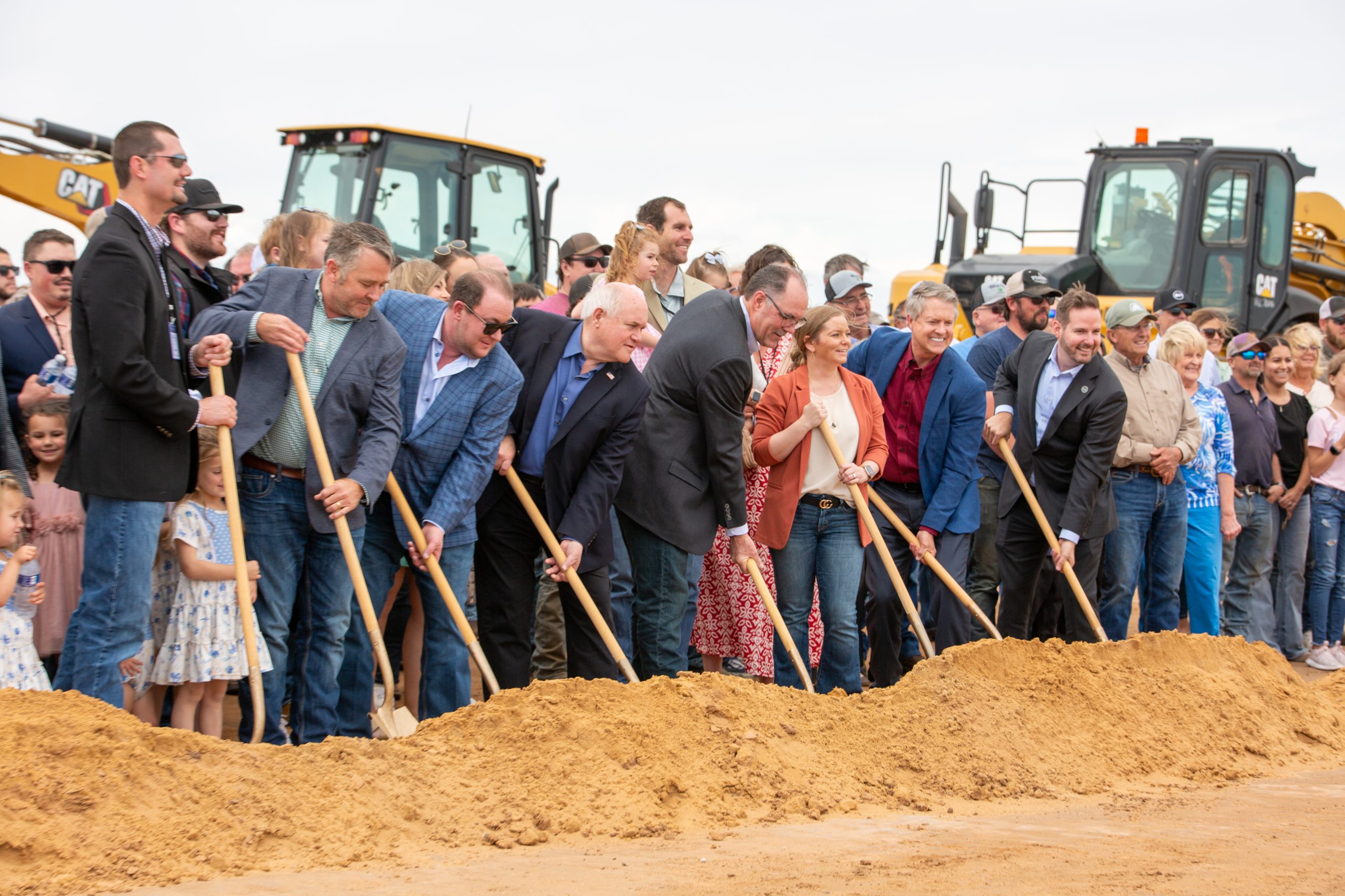 Blue Sky Farms officials broke ground for the Twin Circle Dairy near Lewis Kansas, April 26. The dairy is expected to be home to nearly 25,000 cows and construction should be completed in 2025. Currently Blue Sky Farms has six dairies in Texas and another location where heifer calves are developed. More farm locations provide feed for the cows and heifers, as well as a harvest and hauling business. Watch for more information from the groundbreaking event and speakers. (Journal photo by Kylene Scott.)