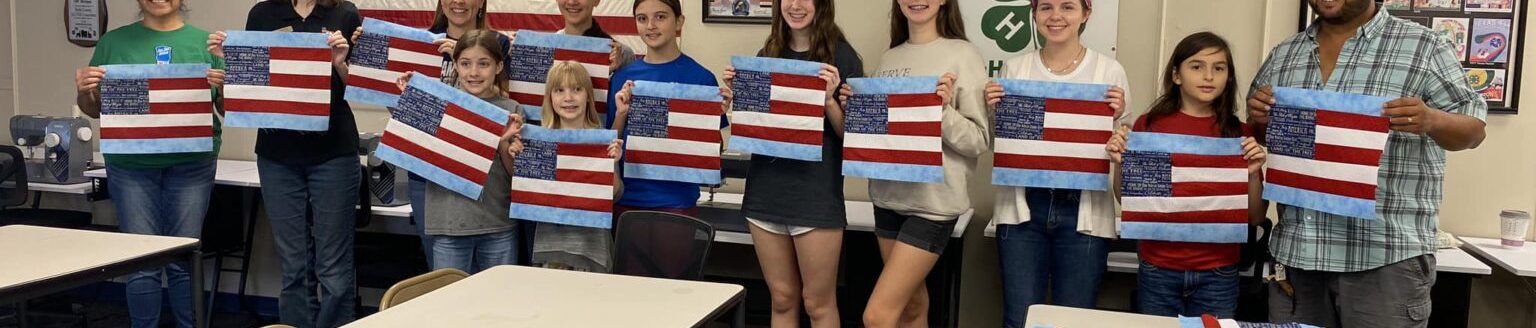 Texas 4-H members in Rusk County recently produced quilts to be awarded to three WWII veterans during Military Appreciation Month. (Liz Buckner-Cross/Texas A&M AgriLife)