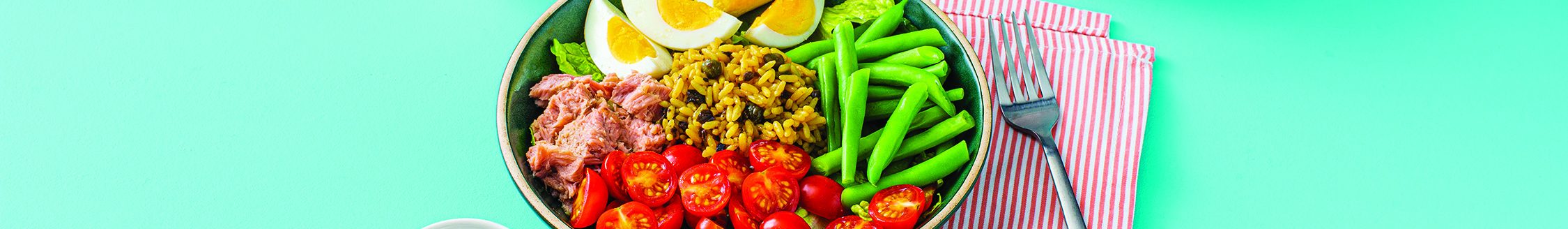 Tuna and Rice Nicoise Salad. (Photo courtesy of Family Features.)