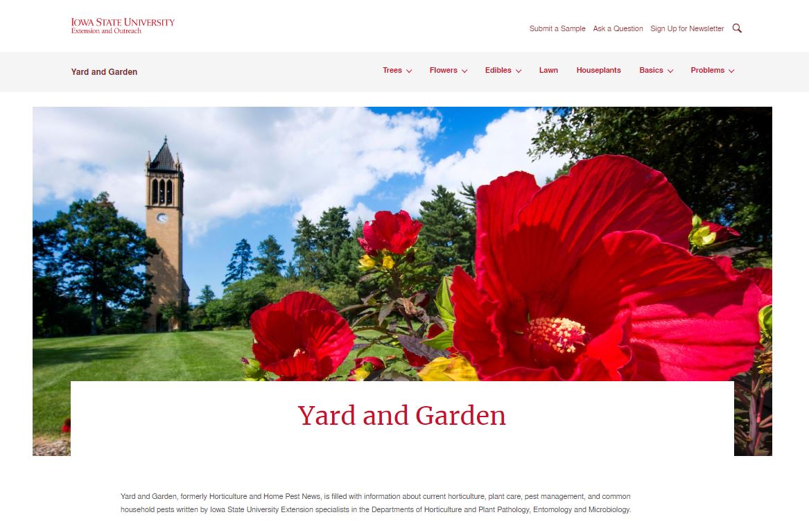 Screenshot of the new Yard and Garden website (Photo: Iowa State University Extension and Outreach)