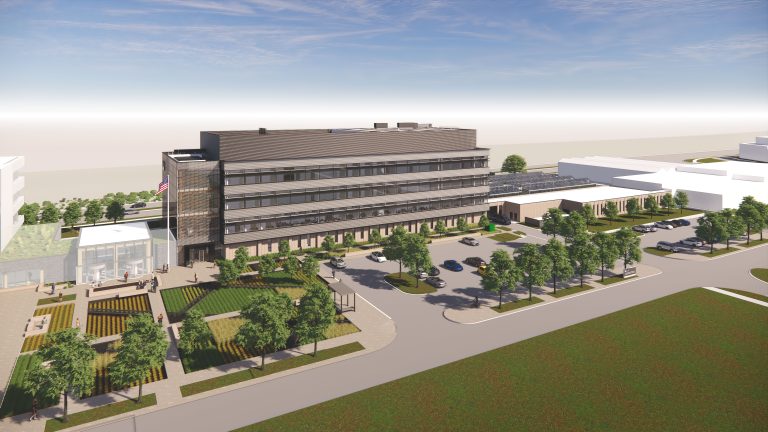 New facility planned for the National Center for Resilient and Regenerative Precision Agriculture. (Drawing courtesy of HDR.)