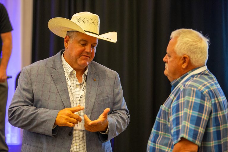 Industry panel member Lynn Langvardt answers a a question during Cattle U 2023. (Journal photo by Kylene Scott.)