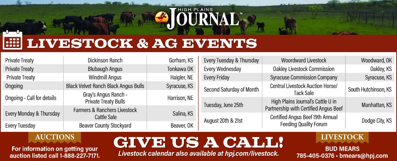 Livestock Calendar May 10 2024 High Plains Journal