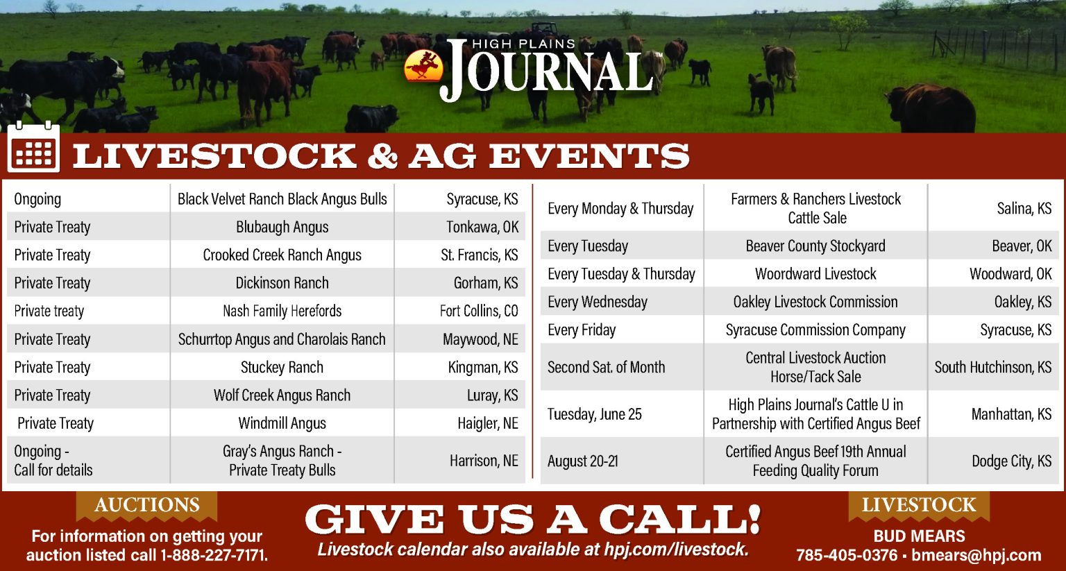 Livestock Calendar May 17 2024 High Plains Journal