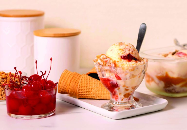 Peanut Butter Jelly Ice Cream (Photo courtesy of Family Features.)