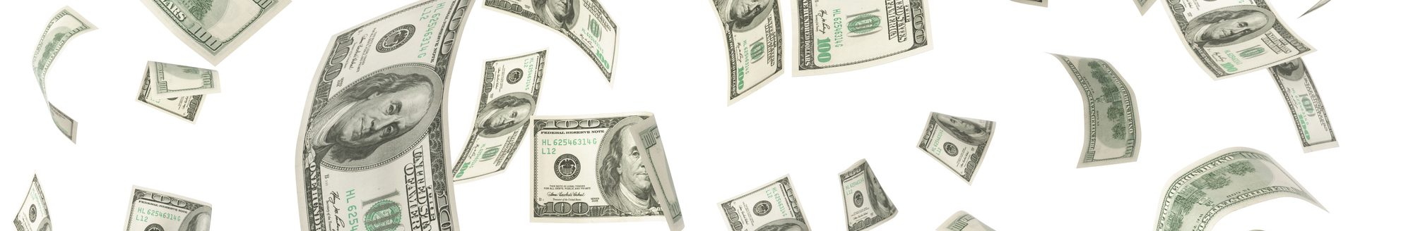 100 dollar bills flying (Image: iStock - NosUA)