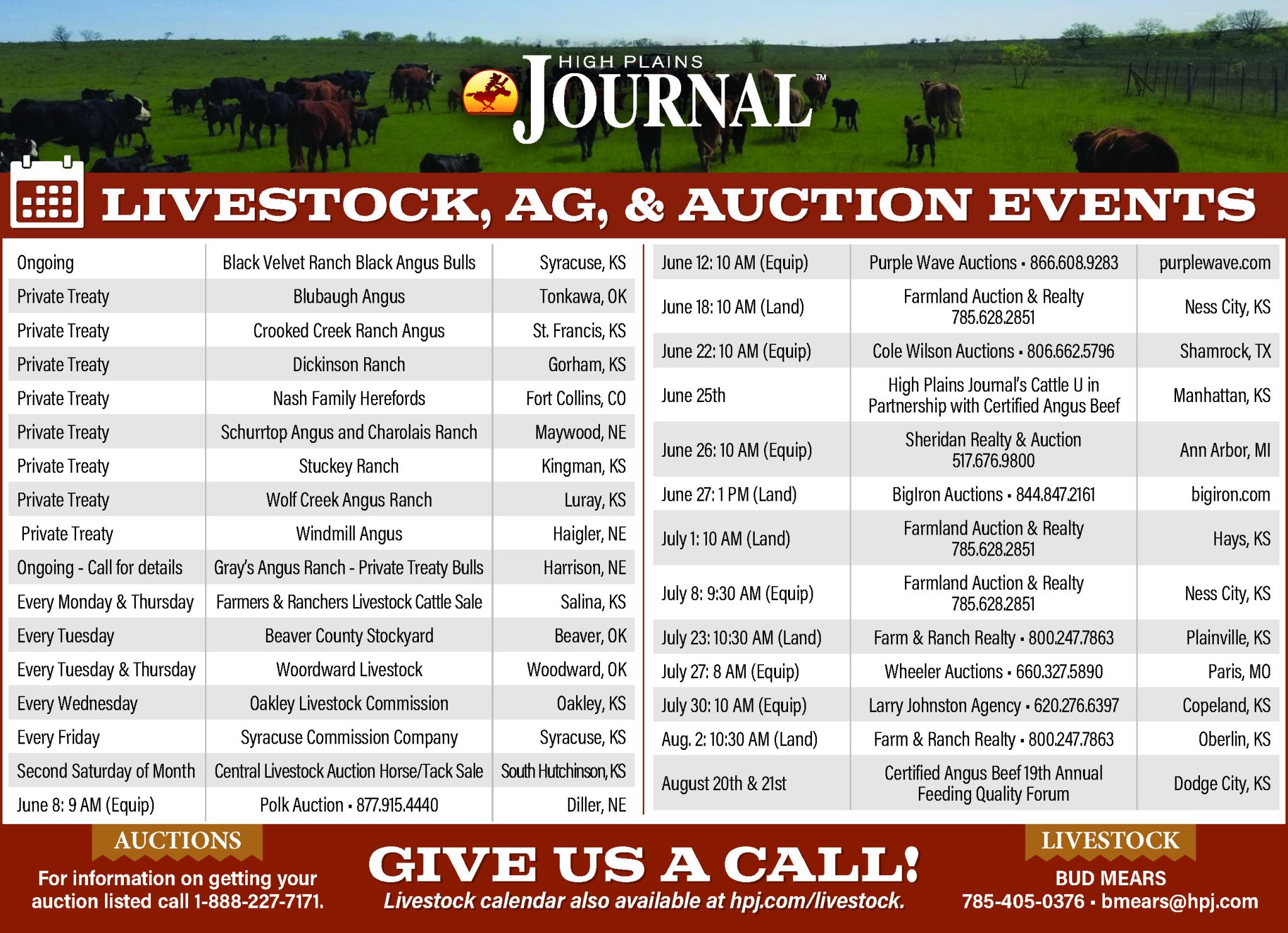 Livestock Calendar June 14 2024 High Plains Journal