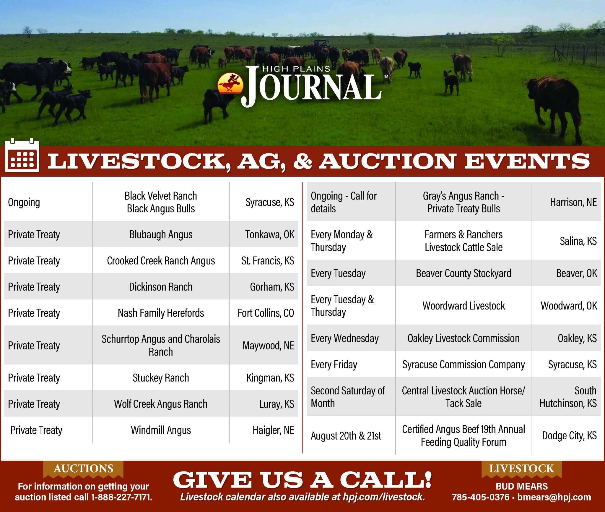 Livestock Calendar June 28 2024 High Plains Journal