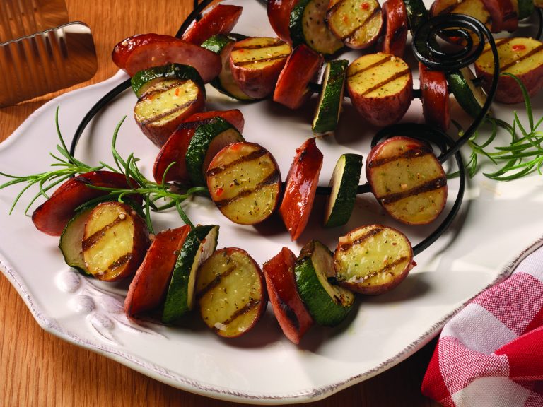 Simple skewered side dish. (Family Features photo.)