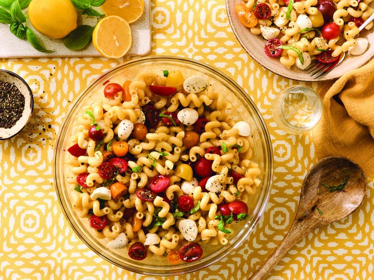 Cellentani Caprese Pasta Salad. (Photo courtesy of Family Features.)