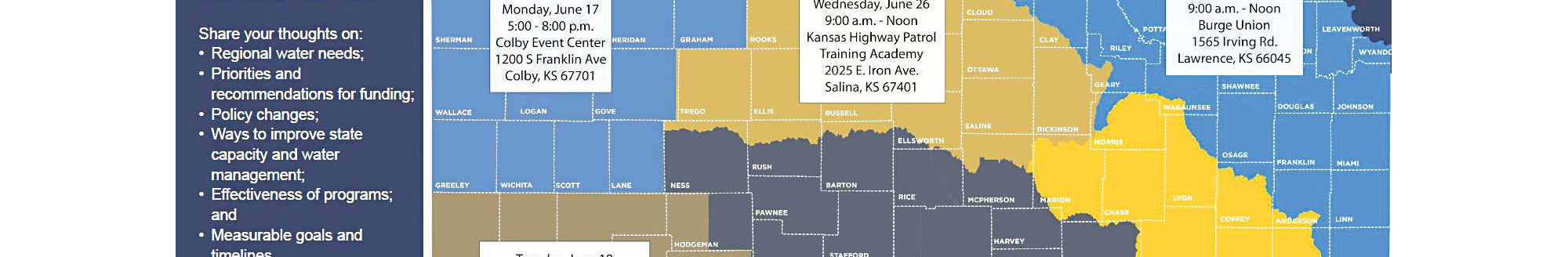 Kansas Water Office implementation meetings.