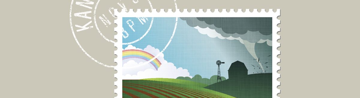 Kansas stamp and postmark (Image: iStock - 271221)