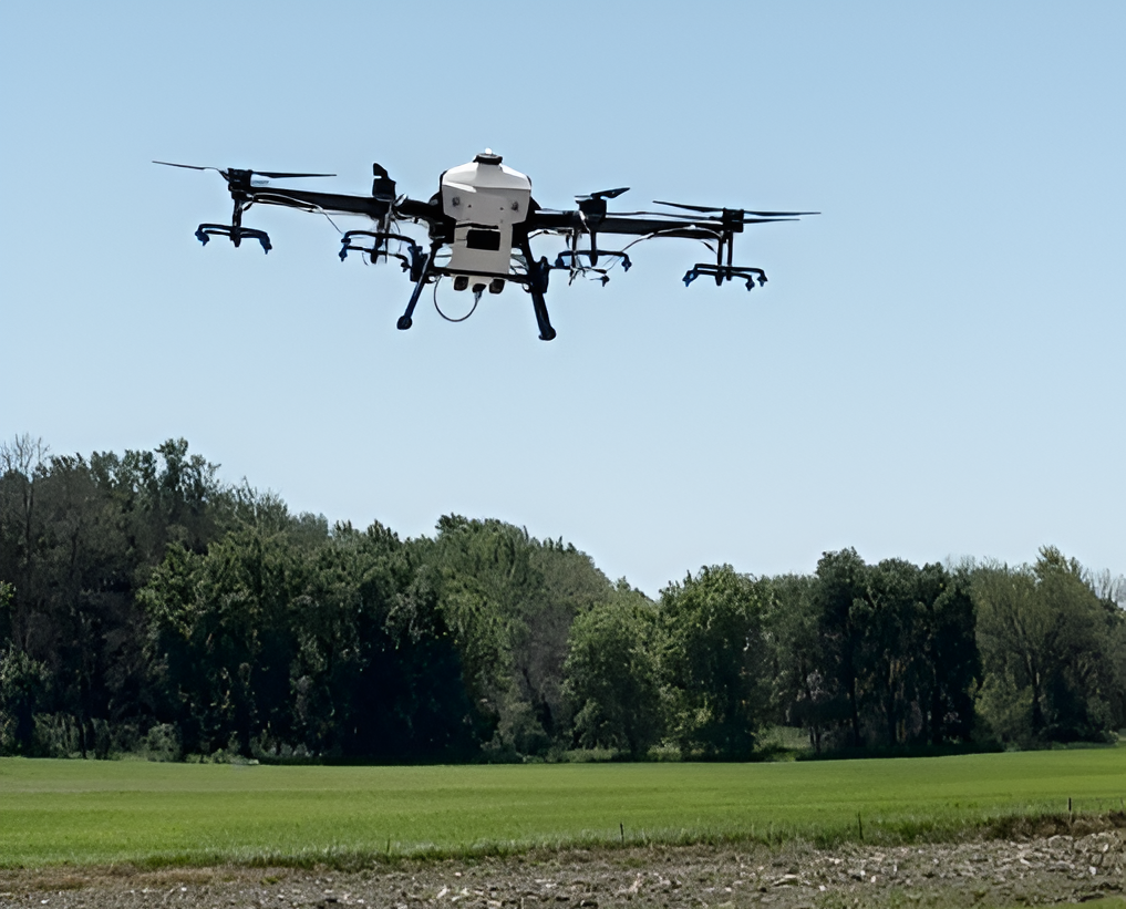 Drone flying (Photo: Iowa State University Extension and Outreach)