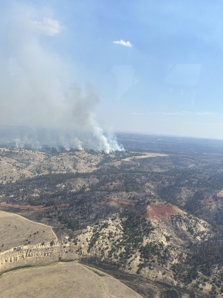 Aerial photo of the Remington Fire taken from a helicopter recon flight on Aug. 24. (Photo courtesy inciweb.wildfire.gov.)