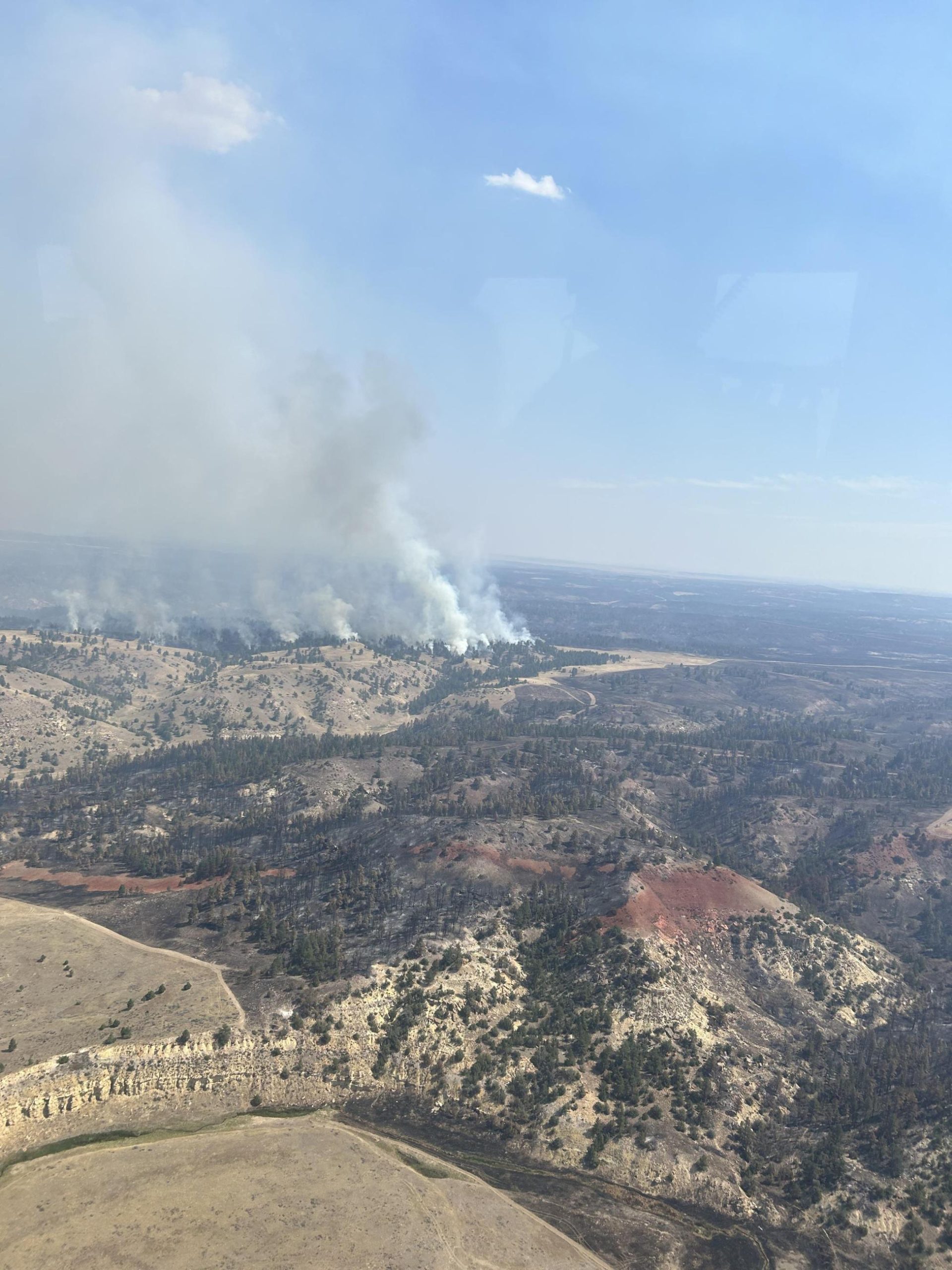 Aerial photo of the Remington Fire taken from a helicopter recon flight on Aug. 24. (Photo courtesy inciweb.wildfire.gov.)