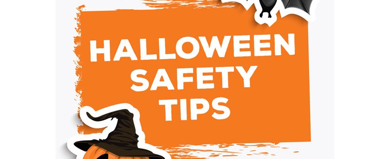 SAFE, SPOOKY FUN — Parents should plan safe trick-or-treating routes for their children and inspect all candy for anything unwrapped, spoiled or suspicious. For children with food allergies, include them in Halloween festivities by making the holiday about more than just candy. (UofA Division of Agriculture graphic.)